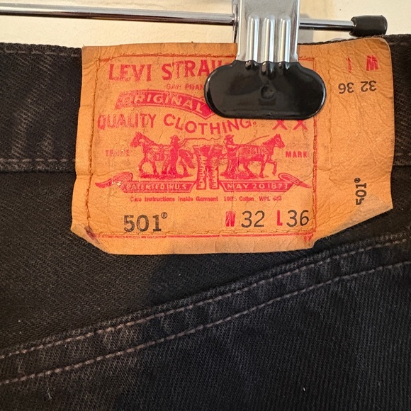90’s Levi's Black 501 Jeans - extra long!